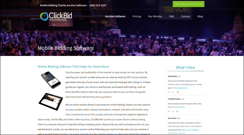 See how ClickBid's online silent auction software can help your nonprofit raise more money at your next auction event.