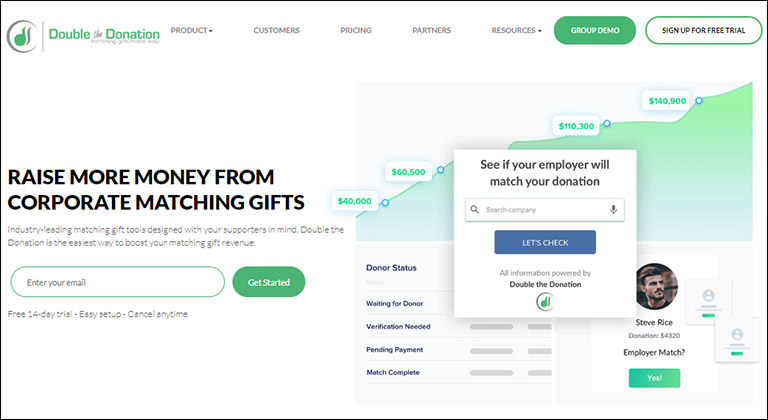Check out Double the Donation's online silent auction tools to research matching gifts information.