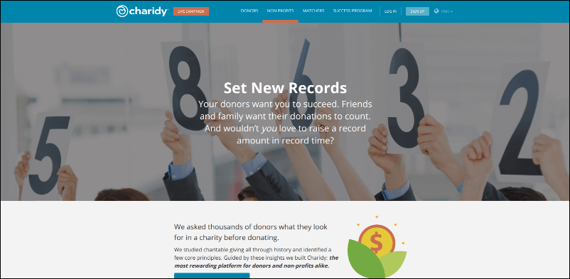 Take a look at the peer-to-peer fundraising software from Charidy.
