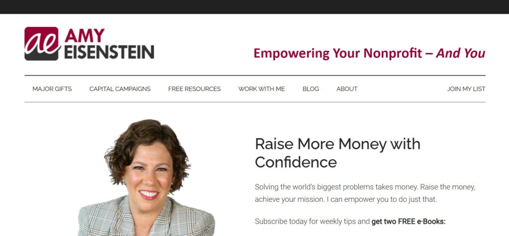 Amy Eisenstein is one of our favorite nonprofit consulting firms.