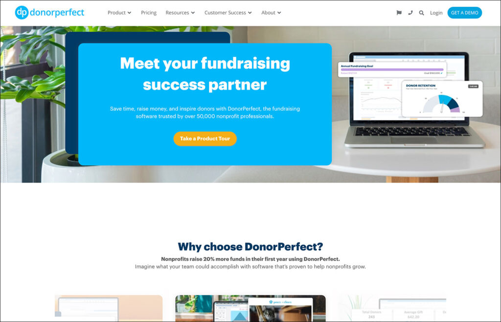DonorPerfect is the best fundraising growth platform.