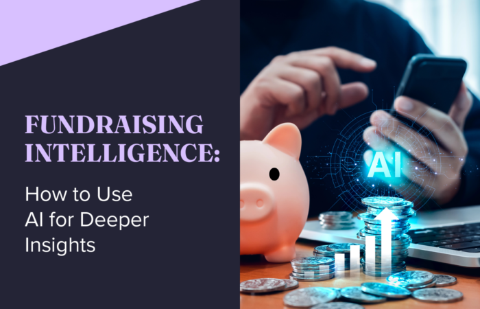The title of the post: “Fundraising Intelligence: How to Use AI for Deeper Insights.”