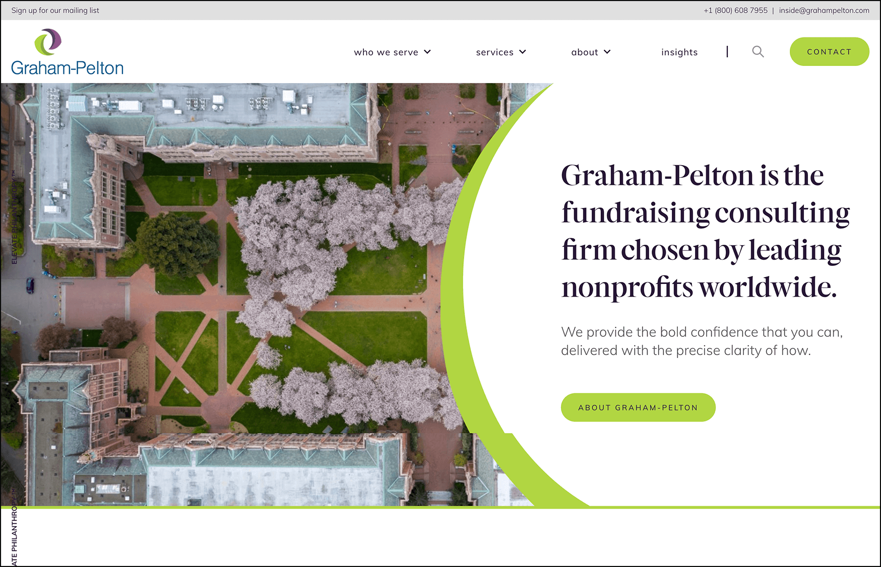 Graham-Pelton is a top fundraising consulting firm. 
